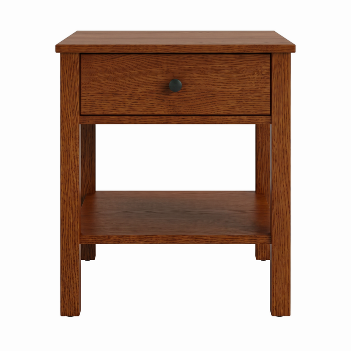 Addison One Drawer Nightstand — Oak wood reference; selected finish may differ