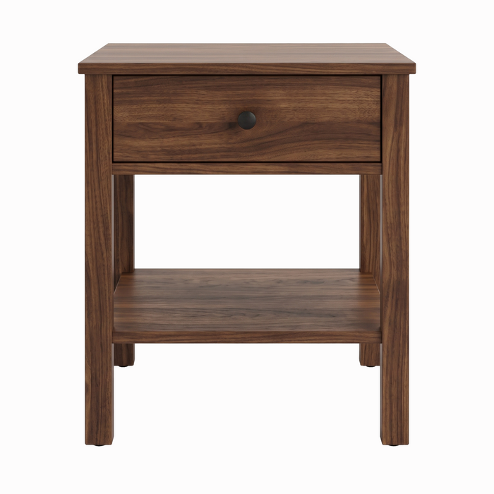 Addison One Drawer Nightstand — Walnut wood reference; selected finish may differ