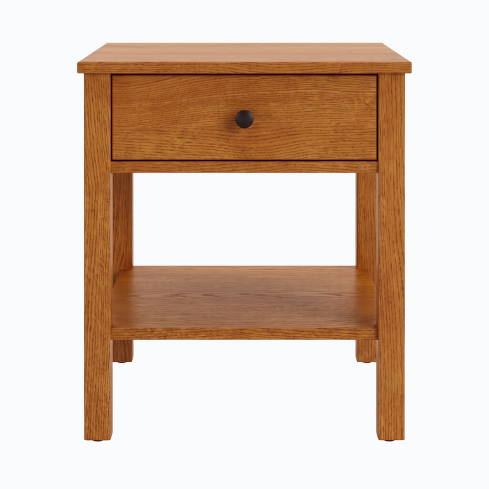 Addison One Drawer Nightstand — Oak wood reference; selected finish may differ