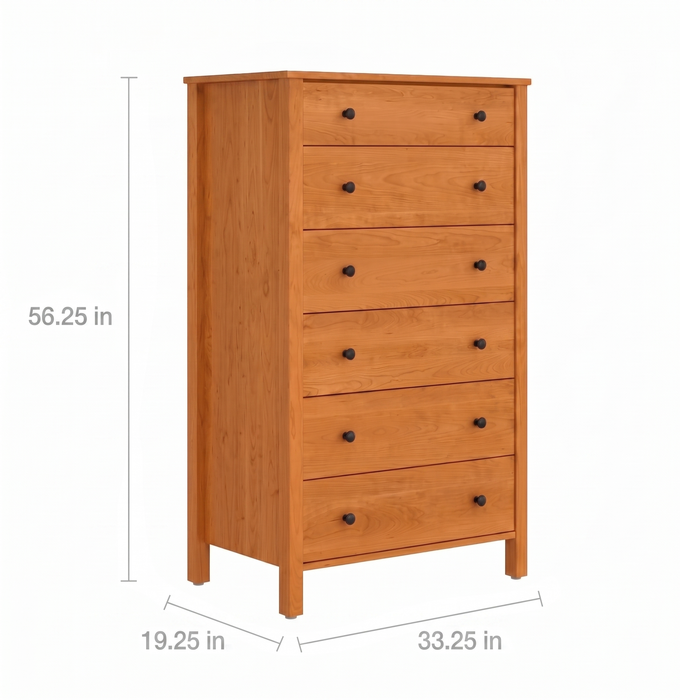 Addison Six Drawer Chest — supplier reference image 2; selected finish may differ