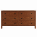 Addison Six Drawer Dresser — Oak wood reference; selected finish may differ