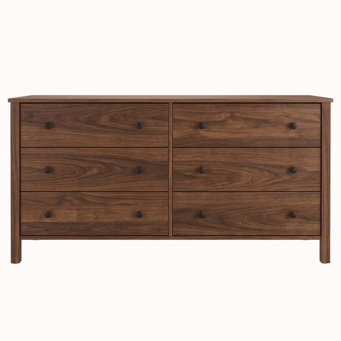 Addison Six Drawer Dresser — Walnut wood reference; selected finish may differ