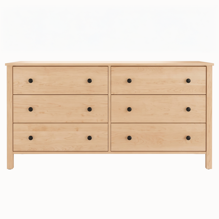 Addison Six Drawer Dresser — Maple wood reference; selected finish may differ