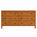 Addison Six Drawer Dresser — Maple wood reference; selected finish may differ
