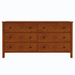 Addison Six Drawer Dresser — Maple wood reference; selected finish may differ