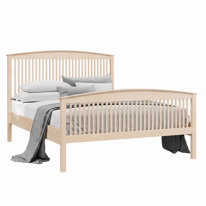 Addison Spindle Bed High Footboard — Maple wood reference; selected finish may differ
