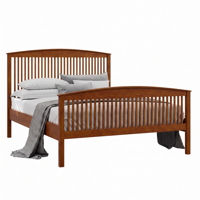 Addison Spindle Bed High Footboard — Maple wood reference; selected finish may differ