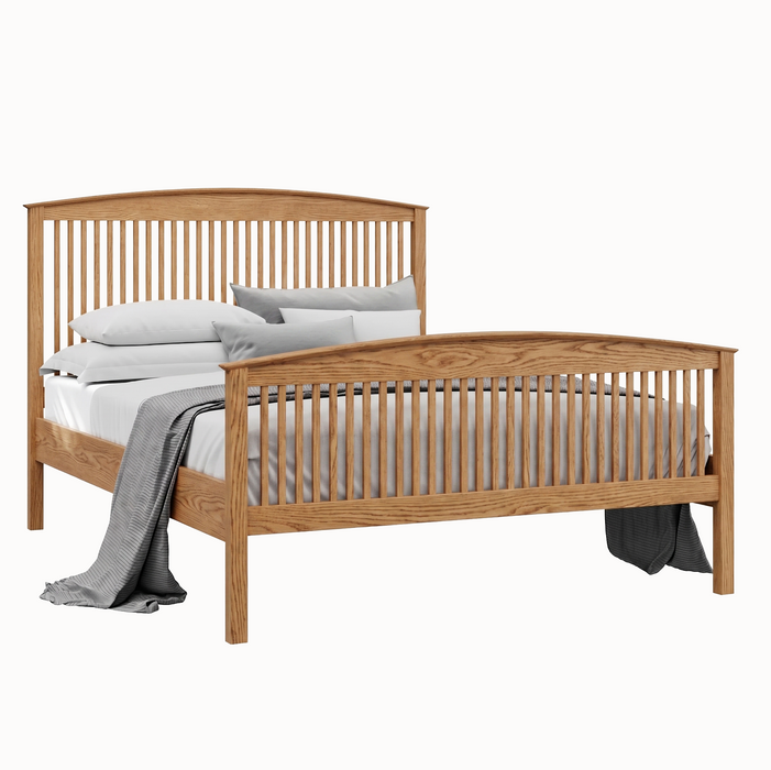 Addison Spindle Bed High Footboard — Oak wood reference; selected finish may differ
