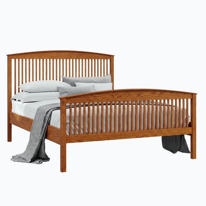 Addison Spindle Bed High Footboard — Oak wood reference; selected finish may differ
