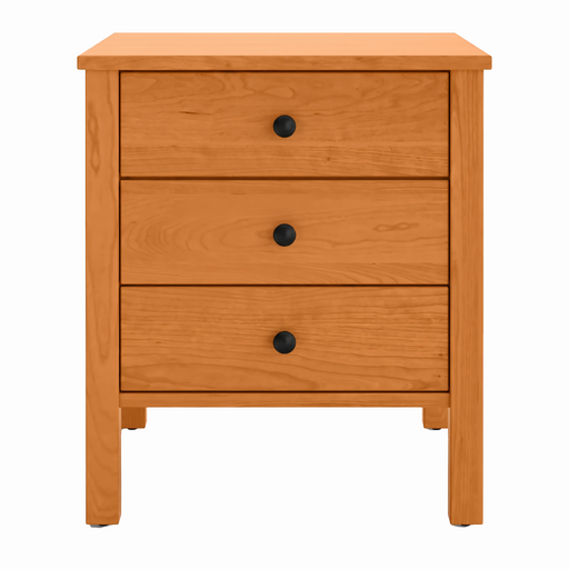 Addison Three Drawer Nightstand — Cherry wood reference; selected finish may differ