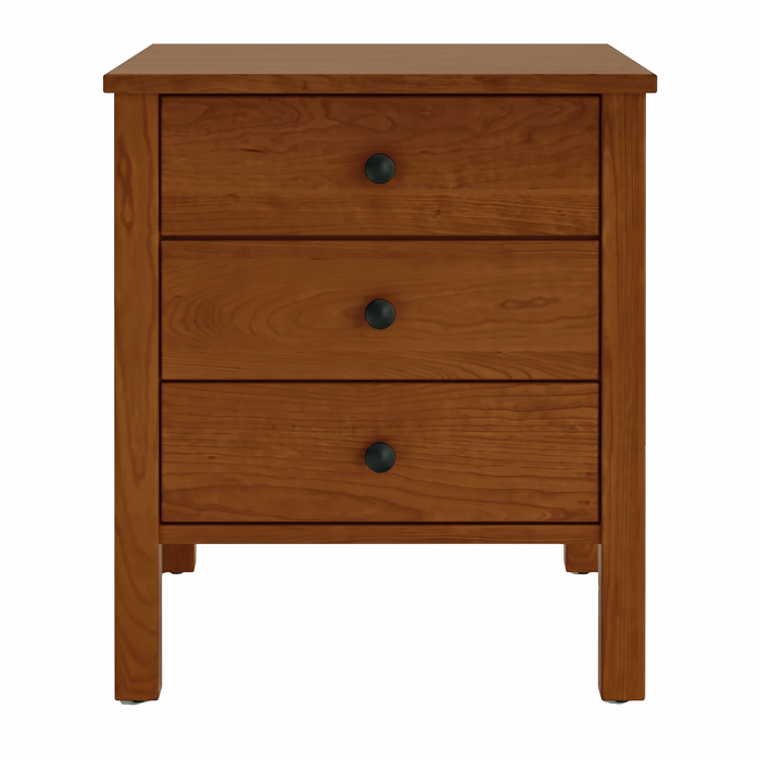 Addison Three Drawer Nightstand — Cherry wood reference; selected finish may differ