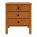 Addison Three Drawer Nightstand — Oak wood reference; selected finish may differ