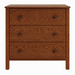 Addison Three Drawer Chest — Oak wood reference; selected finish may differ