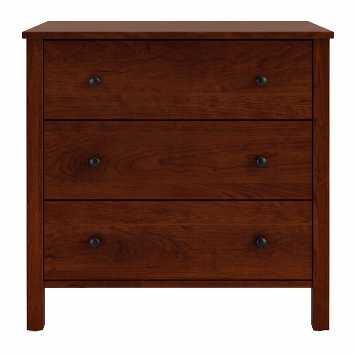 Addison Three Drawer Chest — Cherry wood reference; selected finish may differ