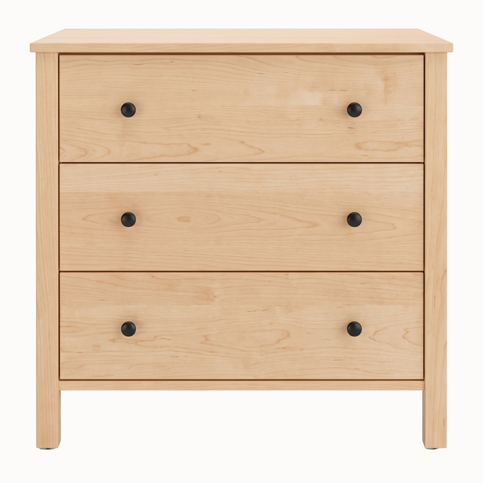 Addison Three Drawer Chest — Maple wood reference; selected finish may differ