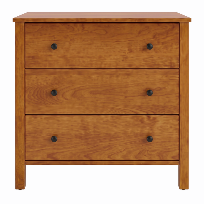 Addison Three Drawer Chest — Maple wood reference; selected finish may differ