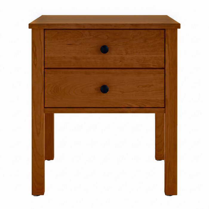 Addison Two Drawer Nightstand — Cherry wood reference; selected finish may differ