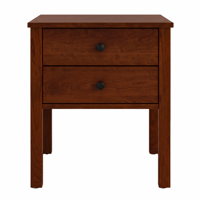 Addison Two Drawer Nightstand — Cherry wood reference; selected finish may differ
