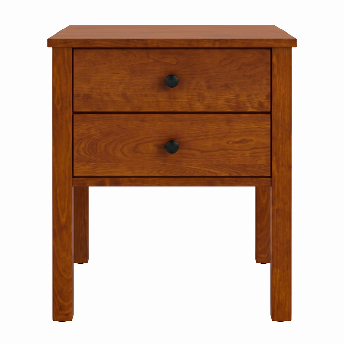 Addison Two Drawer Nightstand — Maple wood reference; selected finish may differ