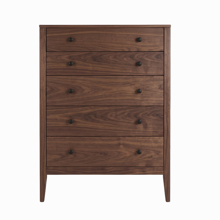 Allen Five Drawer Chest — Walnut wood reference; selected finish may differ