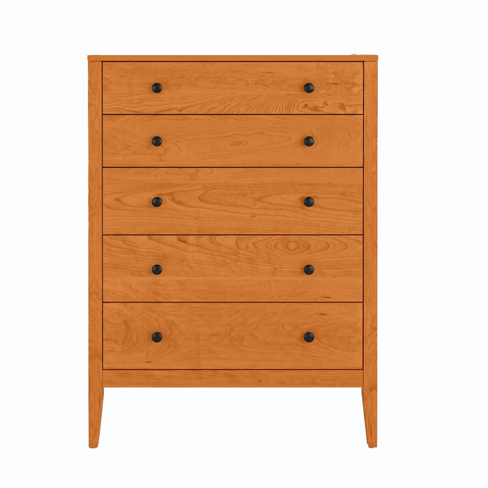 Allen Five Drawer Chest — Cherry wood reference; selected finish may differ
