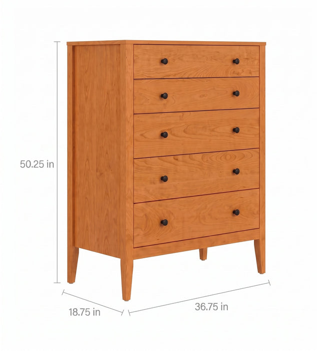 Allen Five Drawer Chest — supplier reference image 2; selected finish may differ