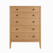 Allen Five Drawer Chest — Oak wood reference; selected finish may differ