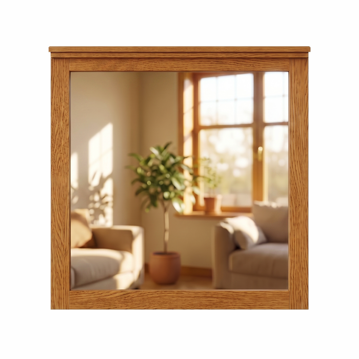 Allen Mirror — Oak wood reference; selected finish may differ