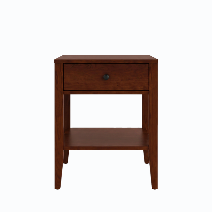 Allen One Drawer Nightstand — Cherry wood reference; selected finish may differ