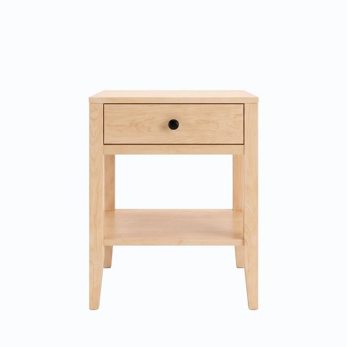 Allen One Drawer Nightstand — Maple wood reference; selected finish may differ
