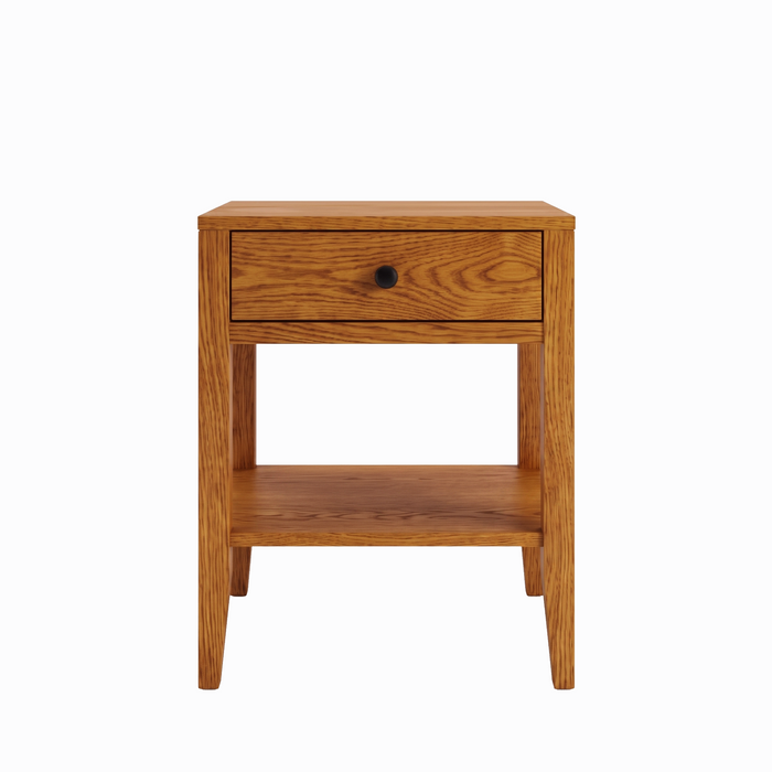 Allen One Drawer Nightstand — Oak wood reference; selected finish may differ