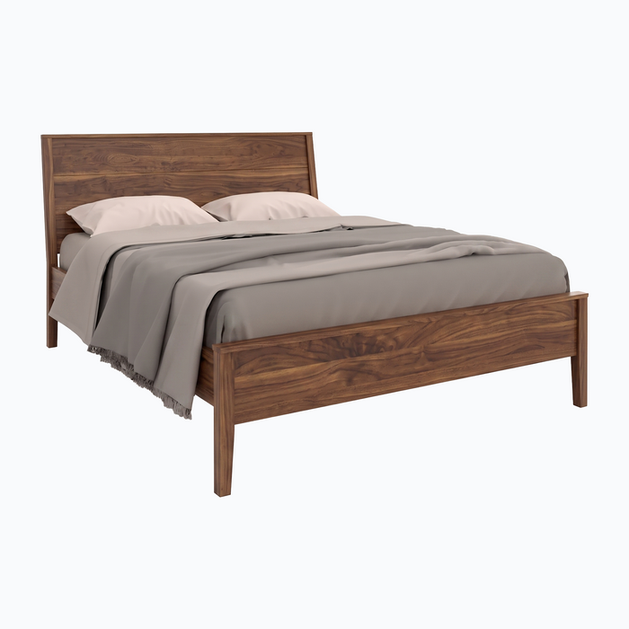 Allen Panel Bed Low Footboard — Walnut wood reference; selected finish may differ