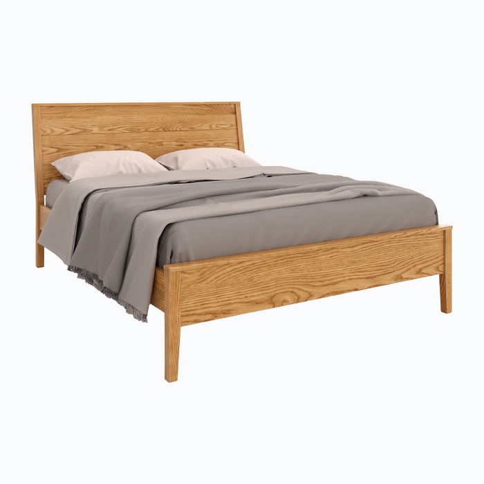 Allen Panel Bed Low Footboard — Oak wood reference; selected finish may differ