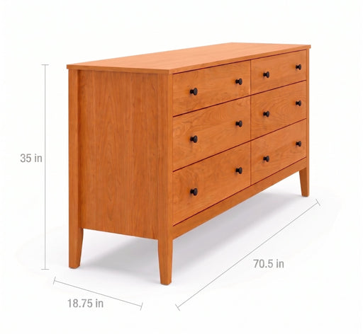 Allen Six Drawer Dresser — supplier reference image 2; selected finish may differ