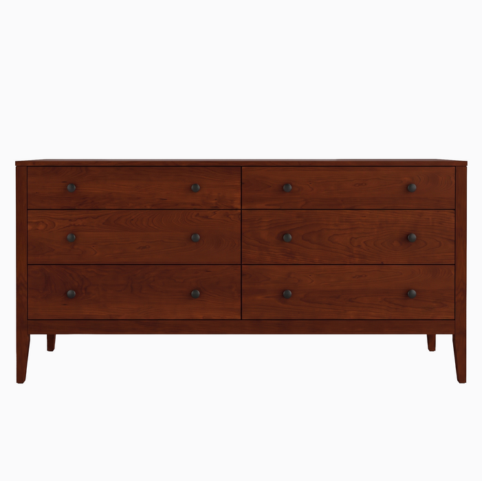 Allen Six Drawer Dresser — Cherry wood reference; selected finish may differ