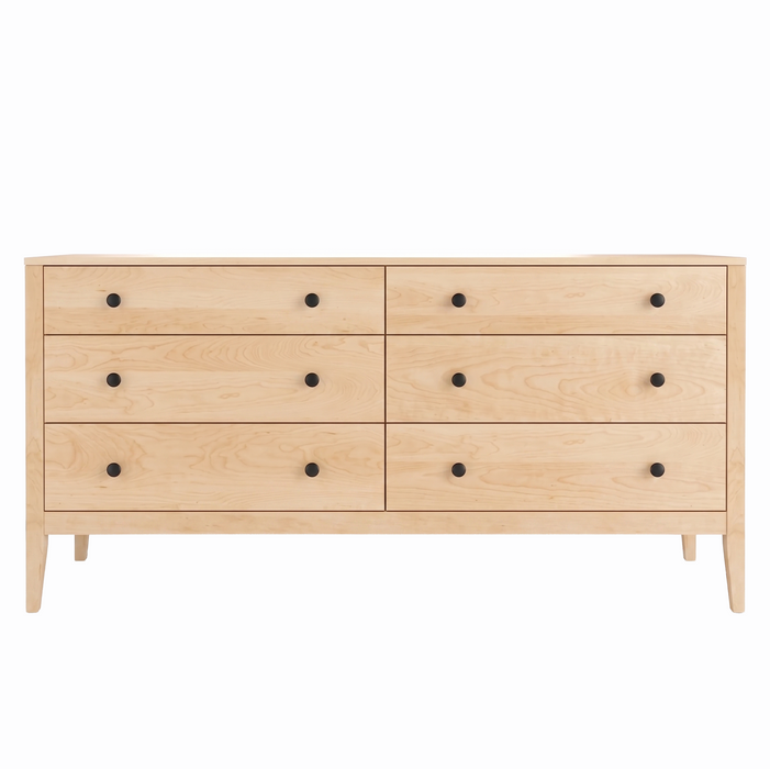 Allen Six Drawer Dresser — Maple wood reference; selected finish may differ