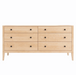 Allen Six Drawer Dresser — Maple wood reference; selected finish may differ
