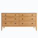 Allen Six Drawer Dresser — Oak wood reference; selected finish may differ