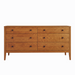 Allen Six Drawer Dresser — Oak wood reference; selected finish may differ