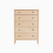 Amesbury Five Drawer Chest — Maple wood reference; selected finish may differ
