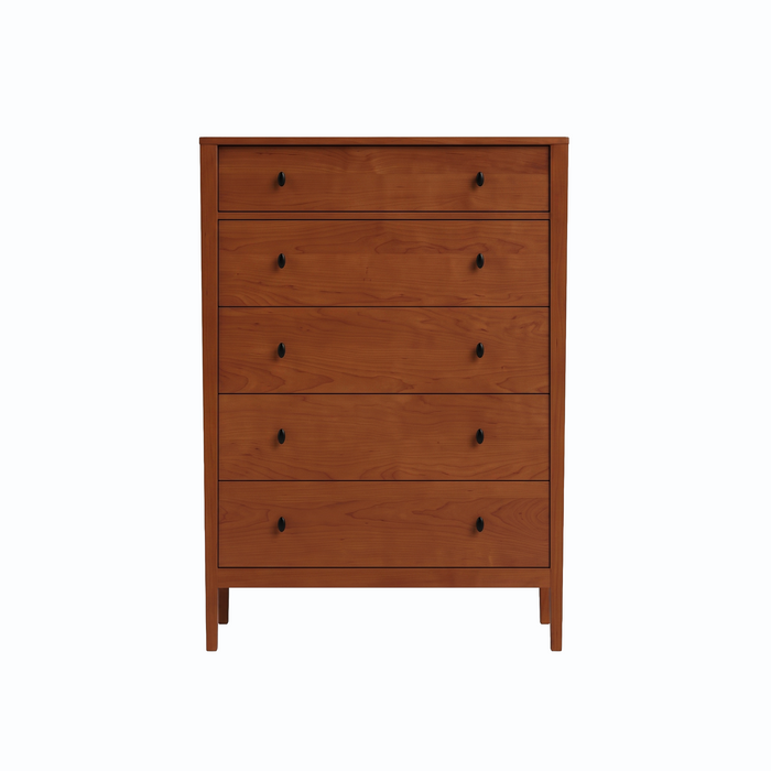 Amesbury Five Drawer Chest — Maple wood reference; selected finish may differ