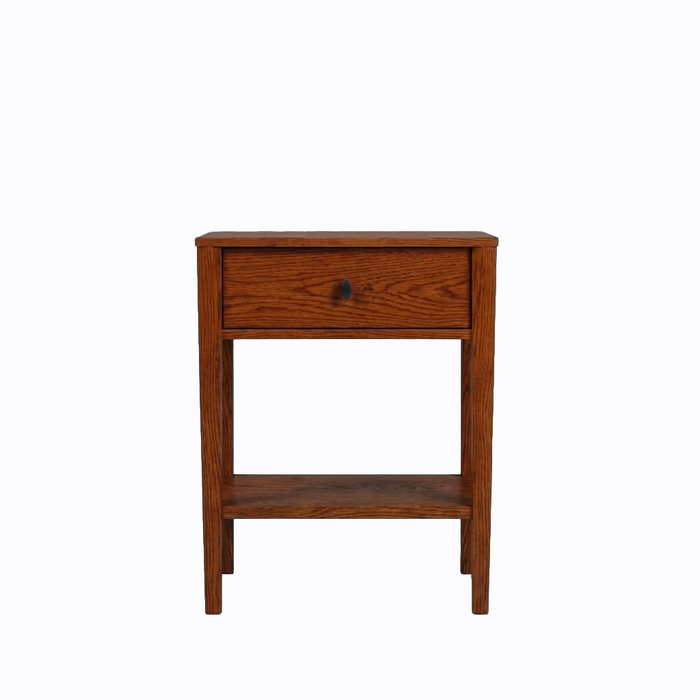 Amesbury One Drawer Nightstand — Oak wood reference; selected finish may differ