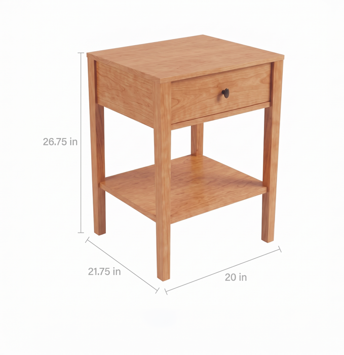 Amesbury One Drawer Nightstand — supplier reference image 2; selected finish may differ
