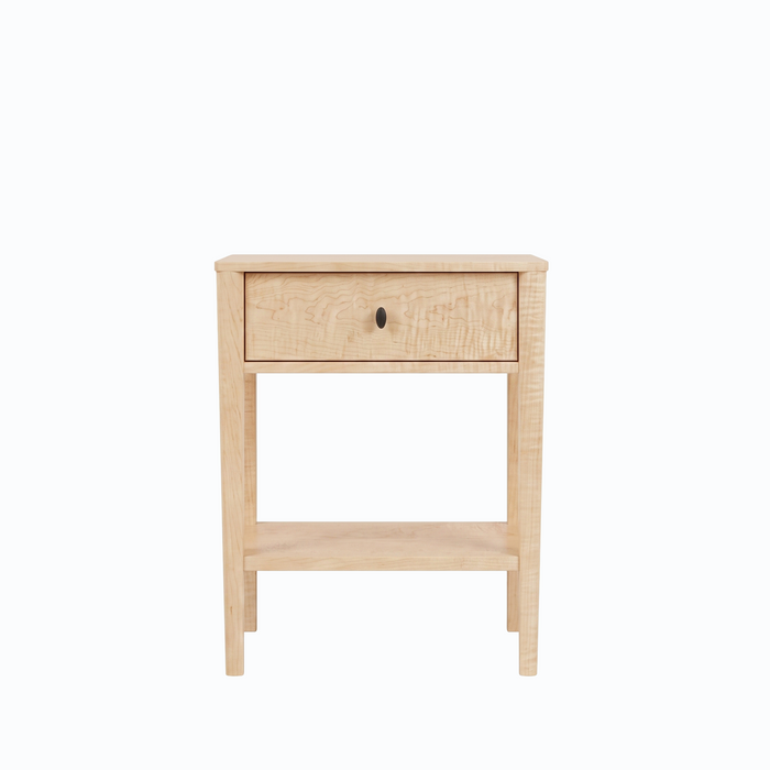 Amesbury One Drawer Nightstand — Maple wood reference; selected finish may differ