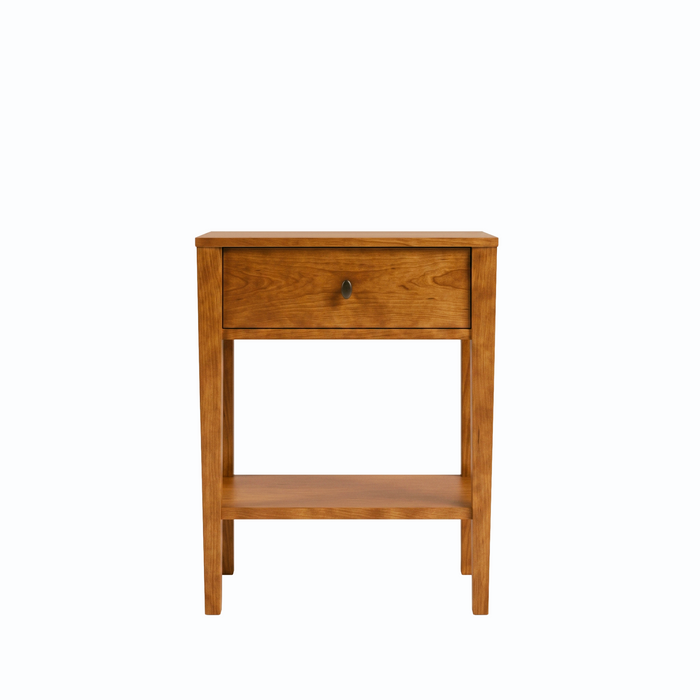 Amesbury One Drawer Nightstand — Maple wood reference; selected finish may differ
