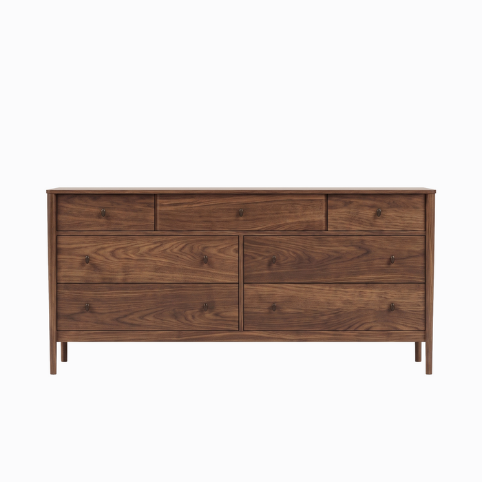 Amesbury Seven Drawer Dresser — Walnut wood reference; selected finish may differ