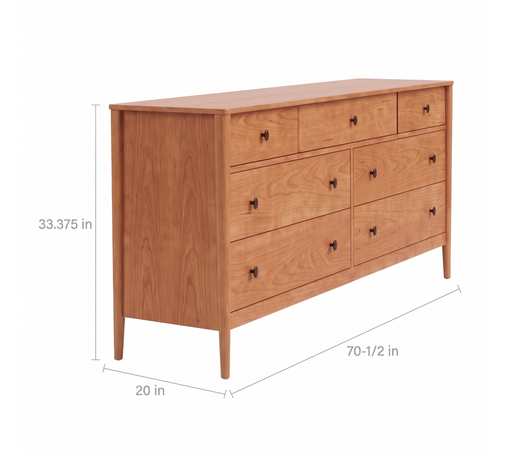 Amesbury Seven Drawer Dresser — supplier reference image 2; selected finish may differ