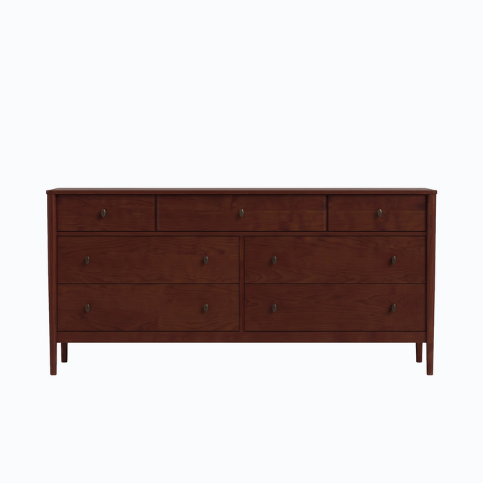 Amesbury Seven Drawer Dresser — Cherry wood reference; selected finish may differ