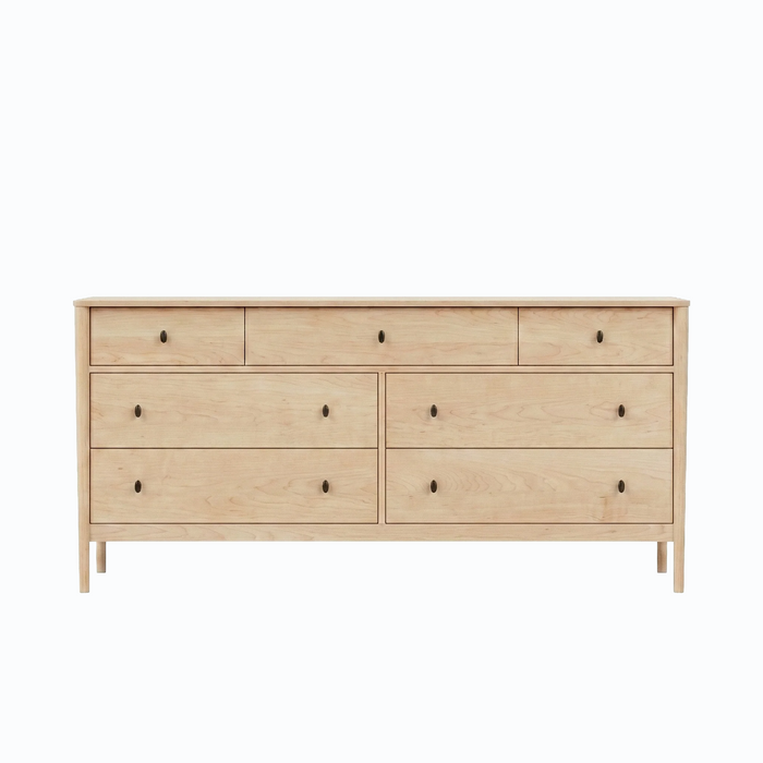 Amesbury Seven Drawer Dresser — Maple wood reference; selected finish may differ