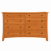Armstrong Eight Drawer Dresser — Cherry wood reference; selected finish may differ